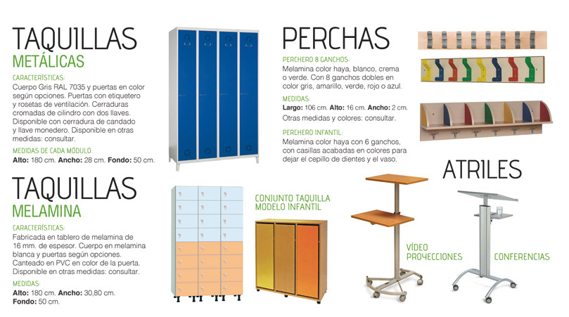 Taquillas para aulas